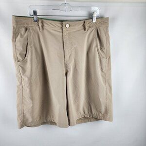 Free Fly Shorts Mens 36x9.5 Tan Performance Golf Bermuda Shorts